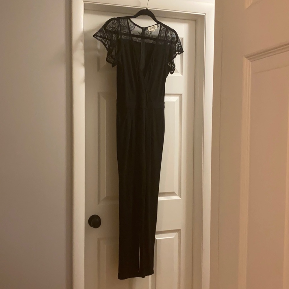 Lacey black jumpsuit with pockets